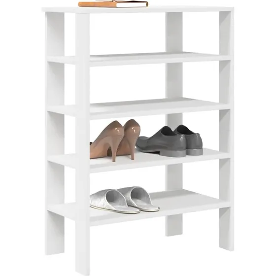 vidaXL Skoreol 61x32x87,5 cm Konstrueret Træ Hvid