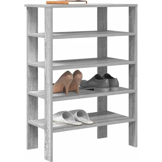 vidaXL Skoreol 61x32x87,5 cm Konstrueret Træ Grå Sonoma-Eg