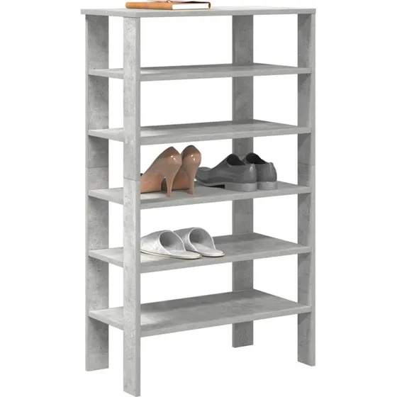 vidaXL Skoreol 61x32x105 cm Konstrueret Træ Betongrå
