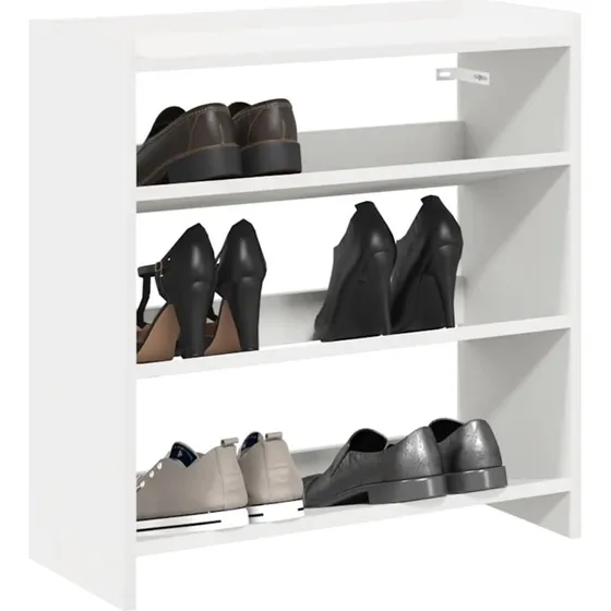 vidaXL Skoreol 60x25x62 cm Konstrueret Træ Hvid