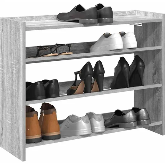 vidaXL Skoreol 80x25x62 cm Konstrueret Træ Grå Sonoma-Eg