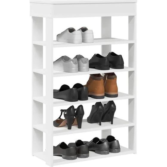 vidaXL Skoreol 60x30x98 cm Konstrueret Træ Hvid