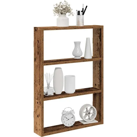 vidaXL Væghylde 43x9x60 cm Konstrueret Træ Gammelt Træ-Look