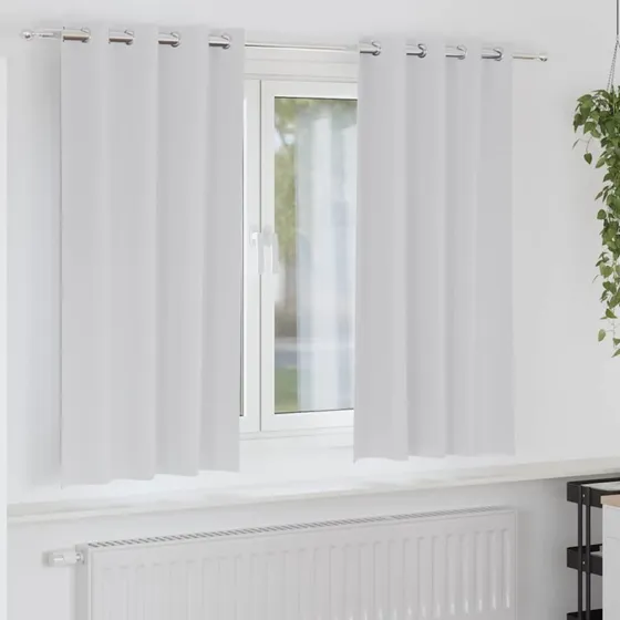 vidaXL Mørklægningsgardiner 2 stk Bleg Grå 175 x 140 cm