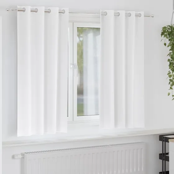 vidaXL Mørklægningsgardiner 2 stk 175 x 140 cm Ren Hvid