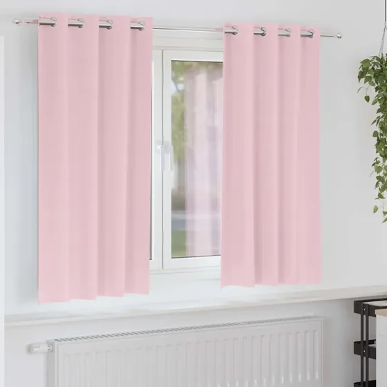 vidaXL Mørklægningsgardiner 2 stk Lyserød 175 x 140 cm