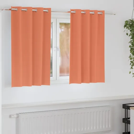 vidaXL Mørklægningsgardiner 2 stk Terrakotta 140 x 140 cm