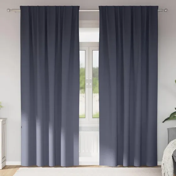 vidaXL Mørklægningsgardiner 225 x 140 cm Antracit 2 stk
