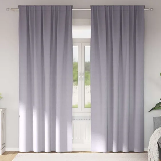 vidaXL Mørklægningsgardiner 225 x 140 cm Grå Metal
