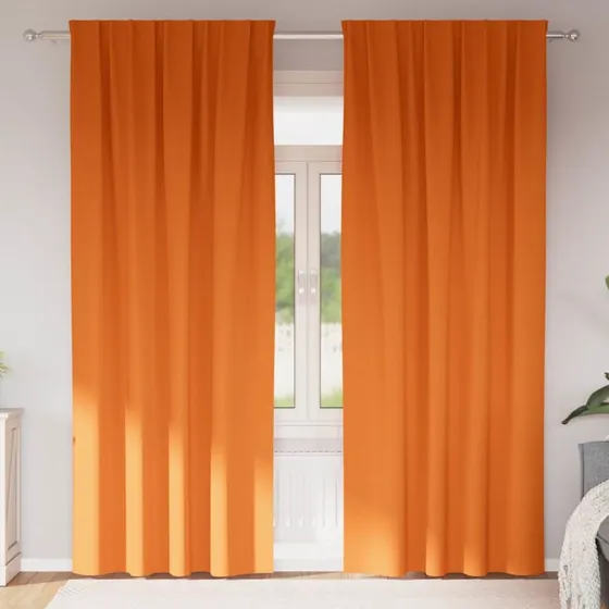 vidaXL Mørklægningsgardiner 245 x 140 cm Orange