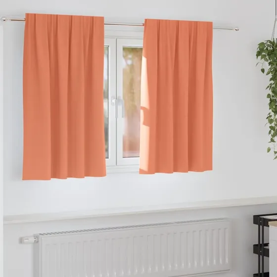 vidaXL Mørklægningsgardiner 2 stk Terrakotta 140x140 cm