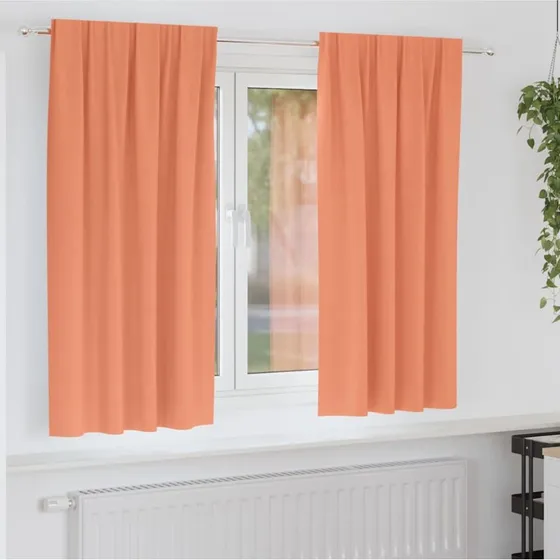 vidaXL Mørklægningsgardiner 2 stk Terrakotta 175x140 cm