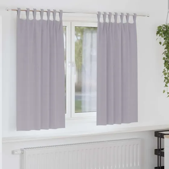 vidaXL Mørklægningsgardiner 2 stk Grå 175 x 140 cm