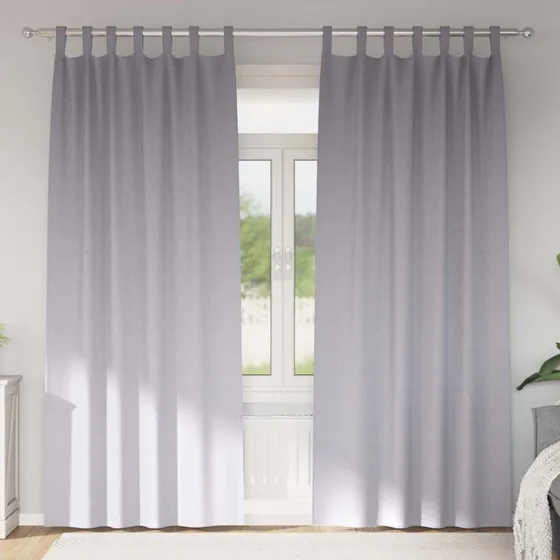 vidaXL Mørklægningsgardiner 245 x 140 cm Metal Grå