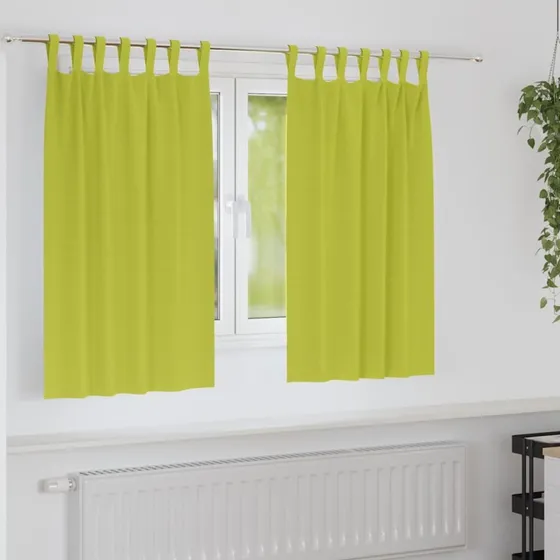 vidaXL Mørklægningsgardiner Grøn 140 x 140 cm 2 stk
