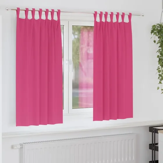 vidaXL Mørklægningsgardiner 2 stk Lyserød 175 x 140 cm