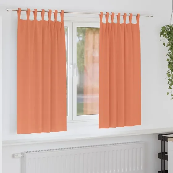 vidaXL Mørklægningsgardiner 2 stk Terrakotta 175 x 140 cm