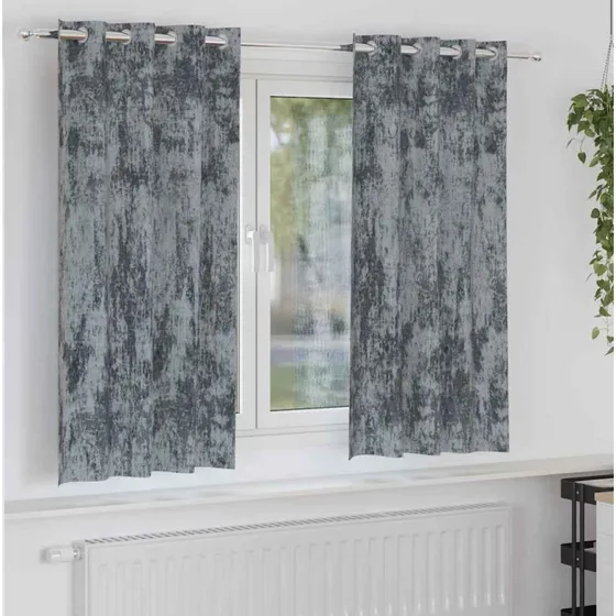 vidaXL Velour Gardiner 2 stk Sølvgrå 175 x 140 cm