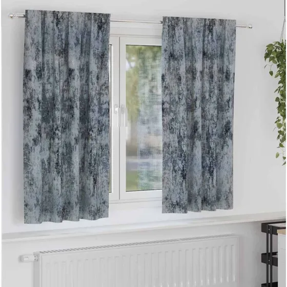 vidaXL Velour Gardiner 2 stk Sølvgrå 175 x 140 cm