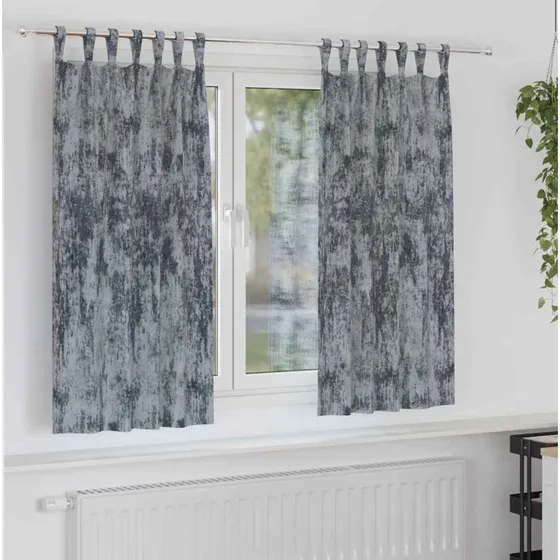 vidaXL Velour Gardiner 2 stk Sølvgrå 175 x 140 cm