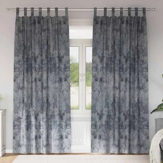vidaXL Velour Gardiner 260 x 140 cm Sølvgrå Fløjl 2 stk