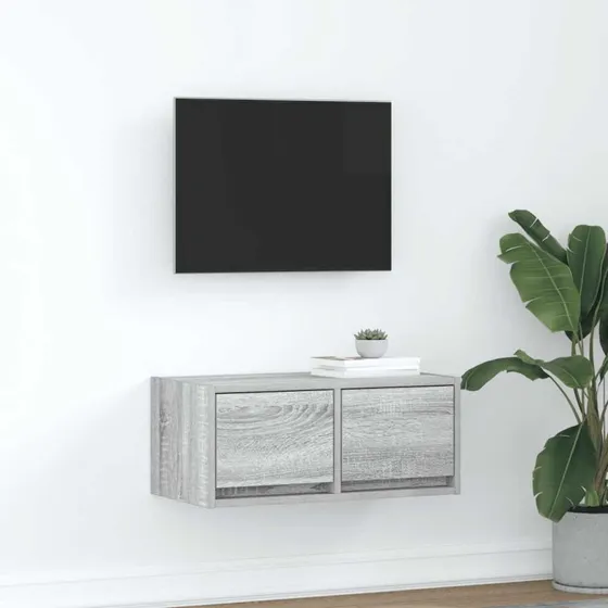 vidaXL tv-bord 60x31x25,5 cm grå sonoma-eg konstrueret træ