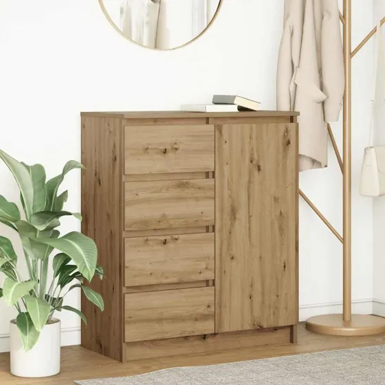 vidaXL Skænk med skuffer 71x35x84 cm konstrueret træ