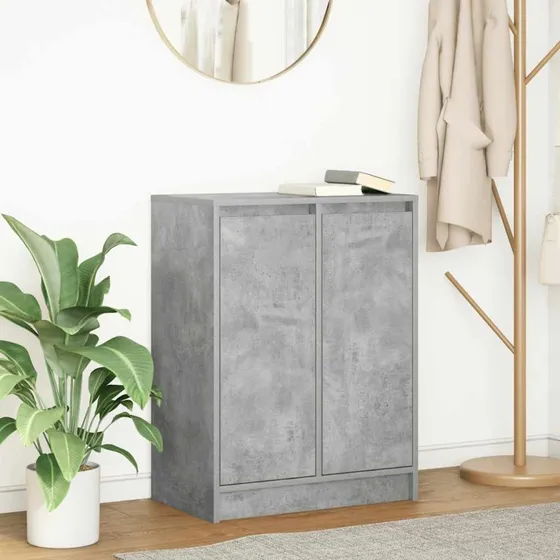 vidaXL Skænk 57x34x76 cm Konstrueret Træ Betongrå
