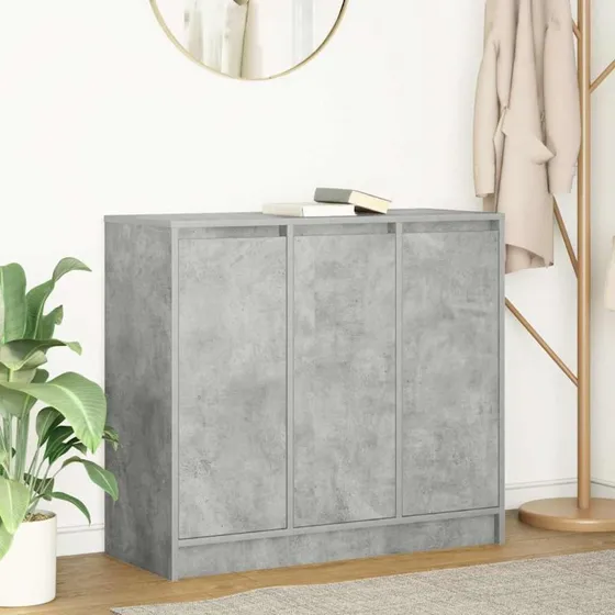vidaXL Skænk 85x34x76 cm Konstrueret Træ Betongrå