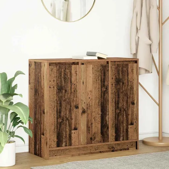 vidaXL Skænk 85x34x76 cm Konstrueret Træ Antikt Træ