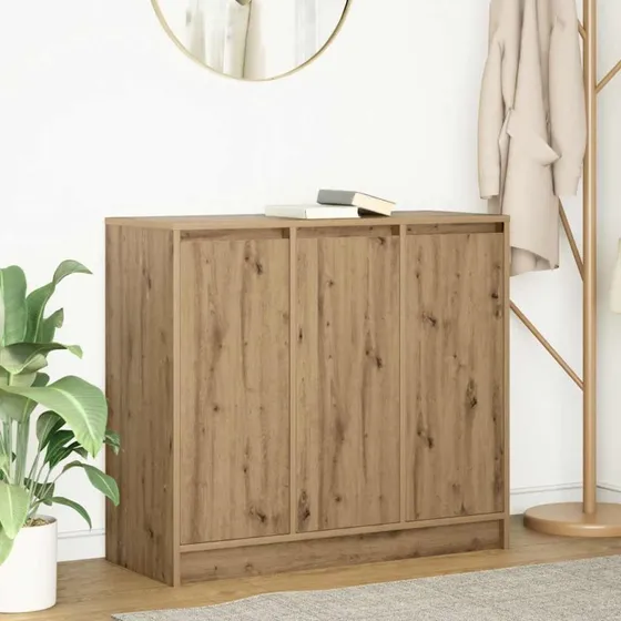 vidaXL Skænk 85x34x76 cm Konstrueret Træ Kunsteg