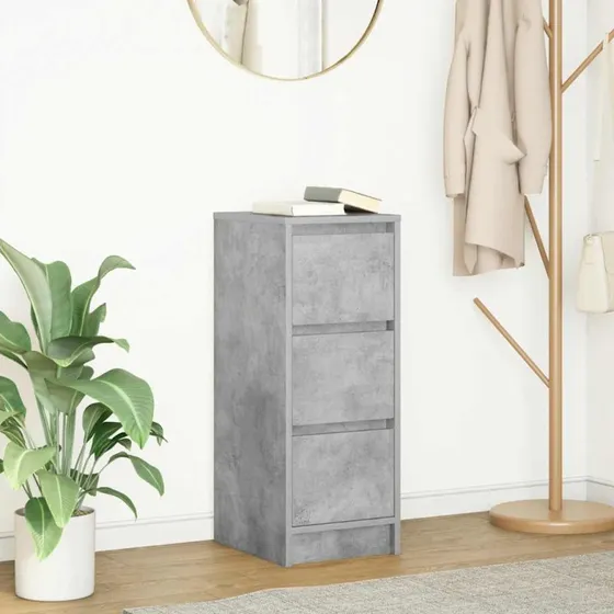 vidaXL Skænk 29,5x34x76 cm Konstrueret Træ Betongrå