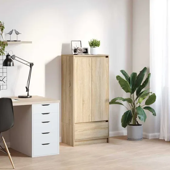 vidaXL Skab med Skuffe 55,5x34x119,5 cm Sonoma-Eg