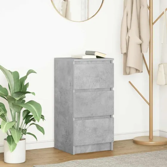 vidaXL Skænk 37,5x35x76 cm Konstrueret Træ Betongrå