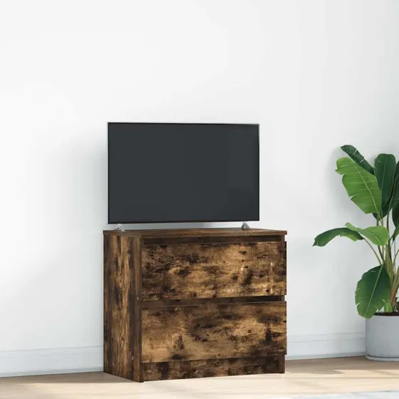 vidaXL tv-bord 60x35x54 cm røget egetræsfarve konstrueret træ