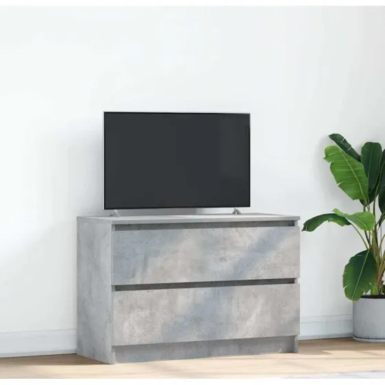 vidaXL Tv-bord 80x35x54 cm konstrueret træ betongrå