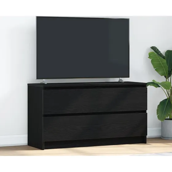 vidaXL tv-bord 100x35x54 cm konstrueret træ sort