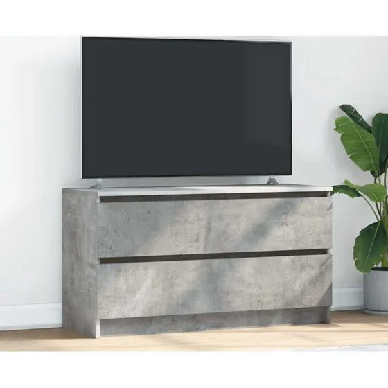 vidaXL Tv-bord 100x35x54 cm konstrueret træ betongrå