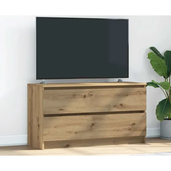 vidaXL tv-bord 100x35x54 cm konstrueret træ kunsteg