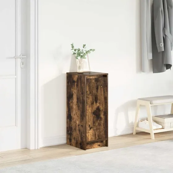 vidaXL Skoskab 29,5x34x76 cm røget egetræsfarve
