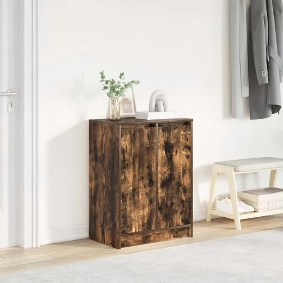 vidaXL Skoskab 57x34x76 cm røget egetræsfarve