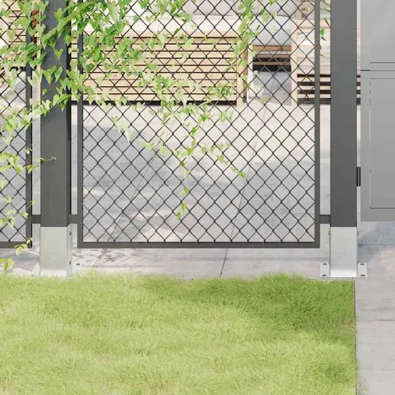vidaXL 81x81 mm firkantet stolpefødder 12 stk. galvaniseret stål