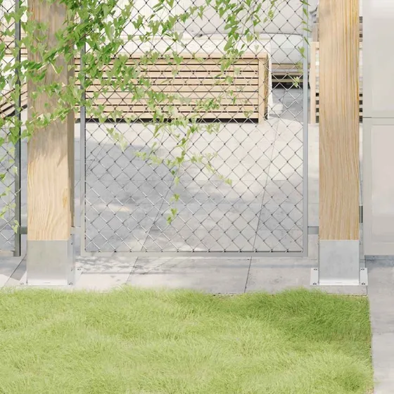 vidaXL Stolpefødder Firkantet 141x141 mm, 4 stk, Galvaniseret Stål