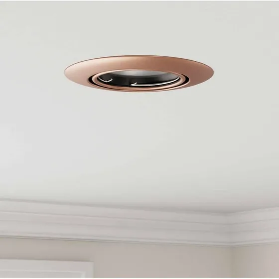 vidaXL 12 stk Kobber Indbyggede Spotlights 9 x 9 cm