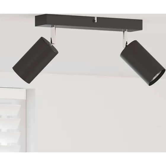 vidaXL Loftsspot Sort 26 x 5,5 x 16,5 cm Stål