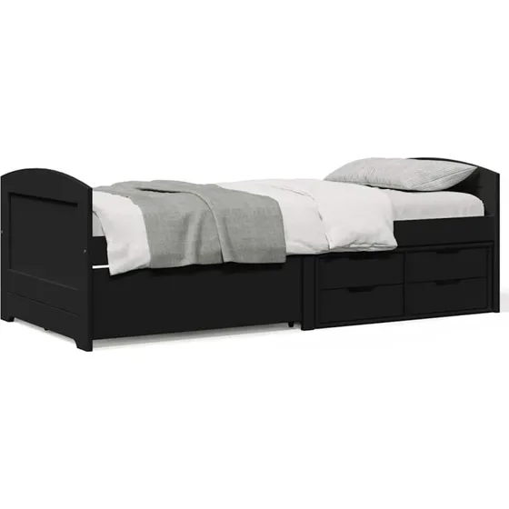 vidaXL IRUN daybed 90x200 cm sort med 5 skuffer