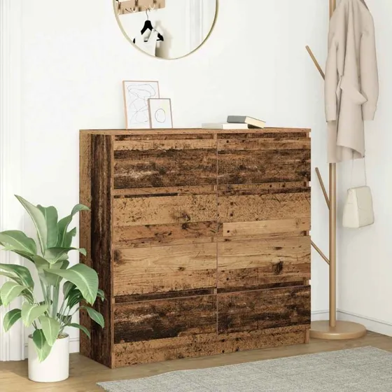 vidaXL Skænk 100x35x99 cm Konstrueret Træ Antikt Træ