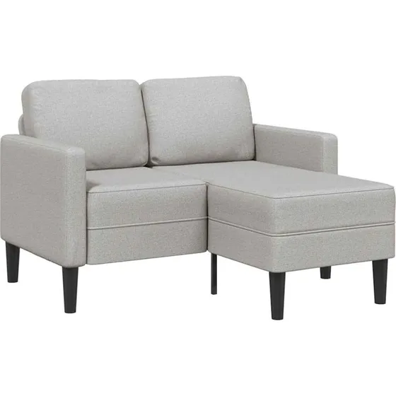 vidaXL 2-personers L-sofa med chaiselong, 125 cm, skygrå