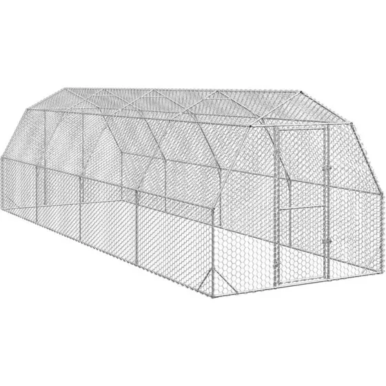 vidaXL hønsegård 2,5x8x2,25 m galvaniseret stål