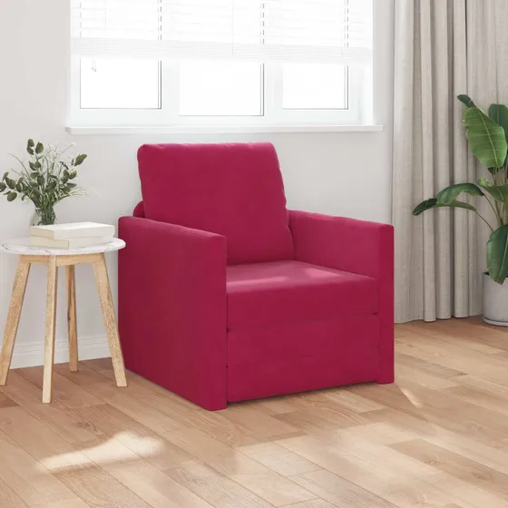 vidaXL Sovesofa Vinrød 74 x 77 x 81 cm Fløjl